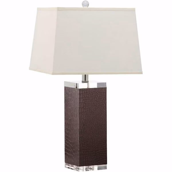 Deco Leather Table Lamp - 20.5 x 16 x 16 in.